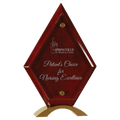 10" Diamond Rosewood Piano Finish Floating Acrylic Standup