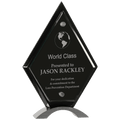 10" Diamond Black Piano Finish Floating Jade Glass Standup