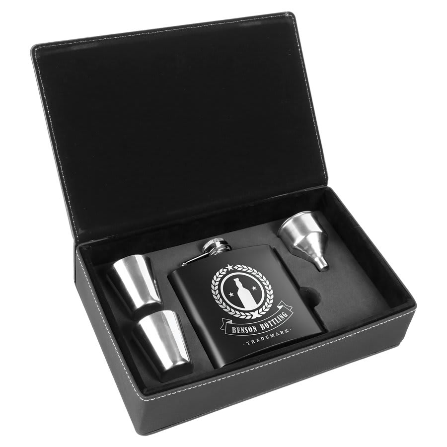 6 oz. Laserable Leatherette Box