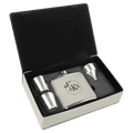 6 oz. Laserable Leatherette Flask Gift Set