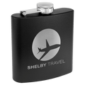 6 oz. Matte Powder Coated Laserable Stainless Steel Flask