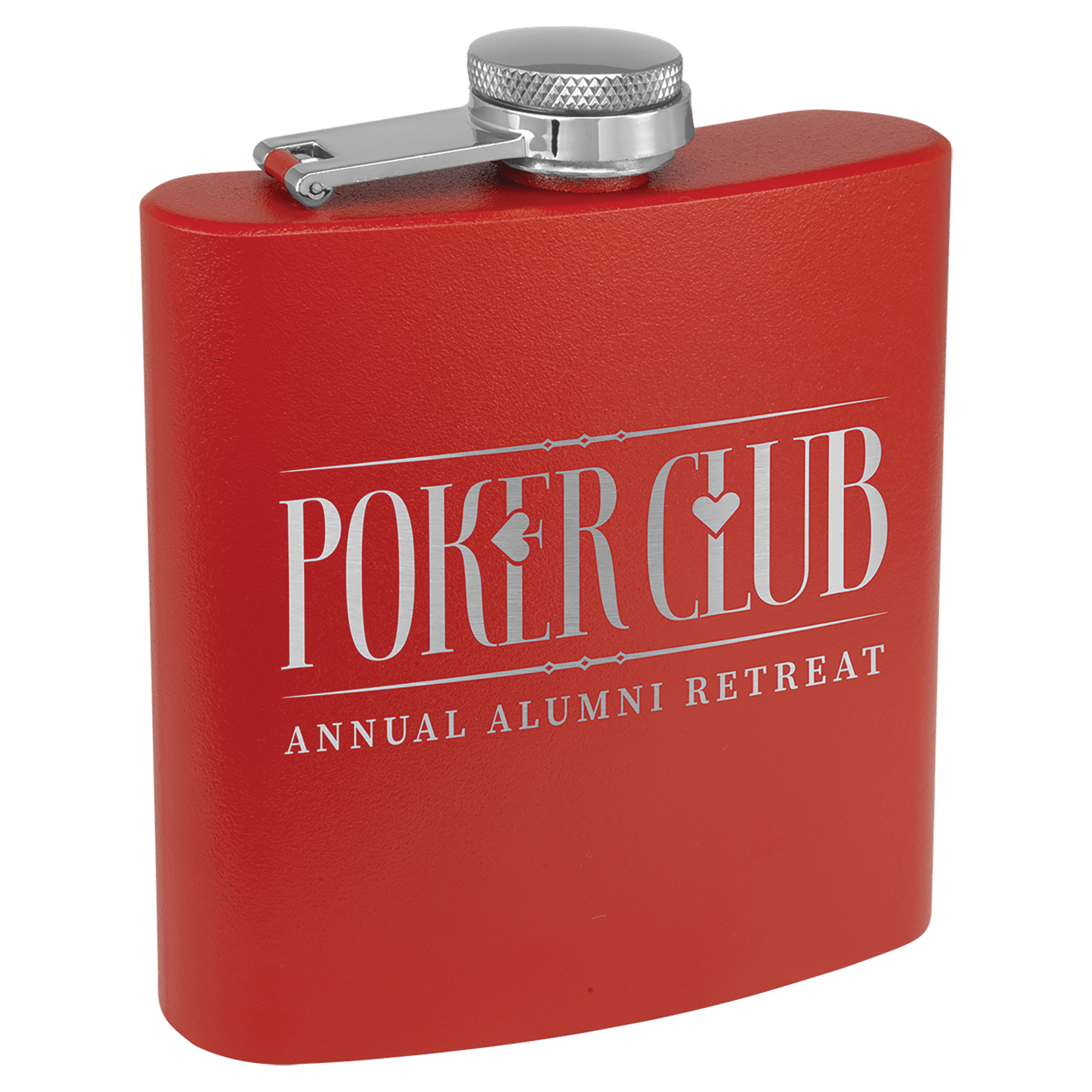 6 oz. Matte Powder Coated Laserable Stainless Steel Flask