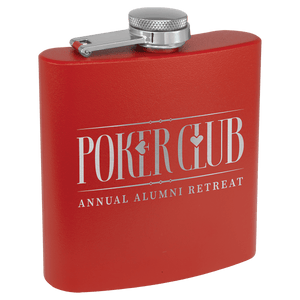 6 oz. Matte Powder Coated Laserable Stainless Steel Flask