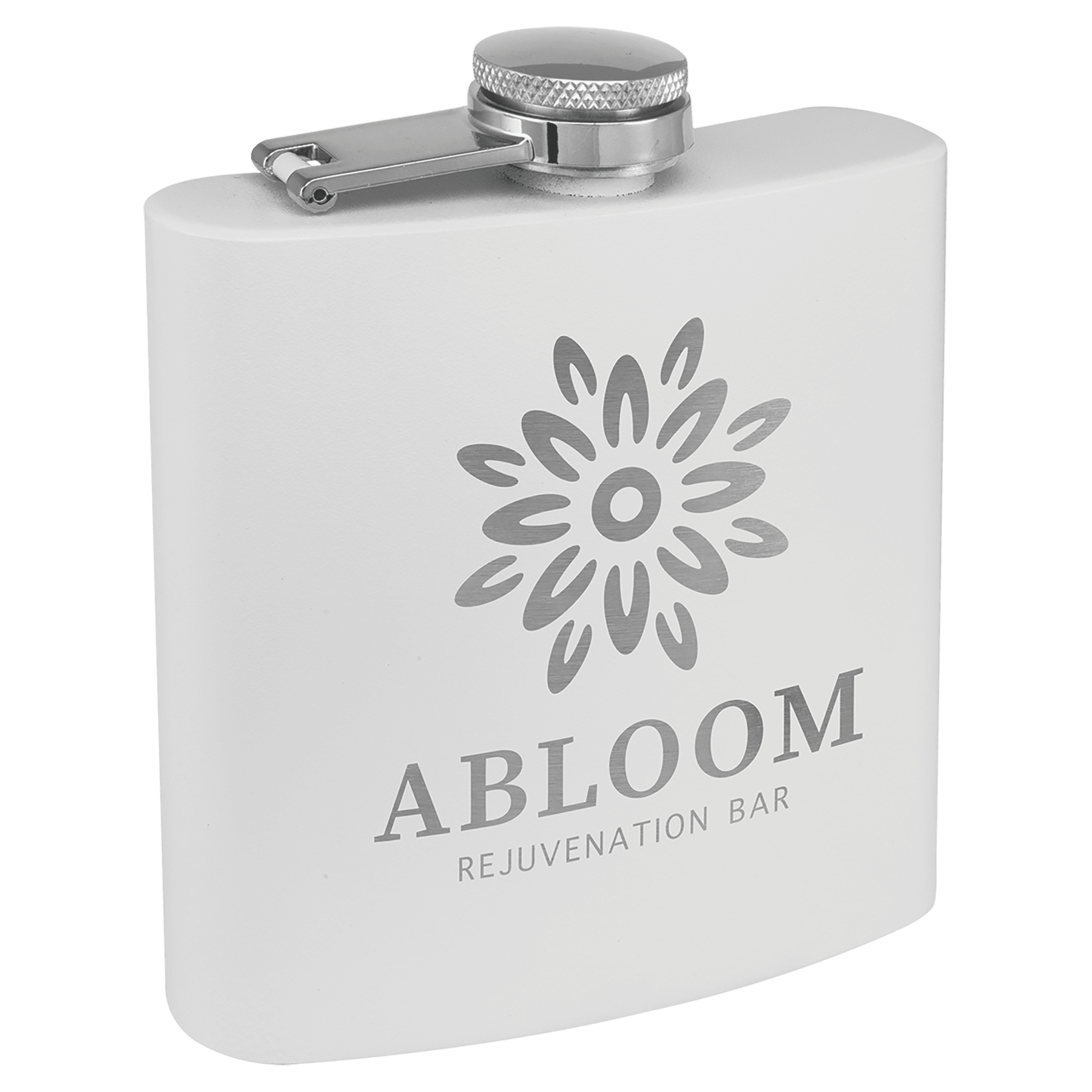 6 oz. Matte Powder Coated Laserable Stainless Steel Flask