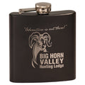 6 oz. Matte Laserable Stainless Steel Flask