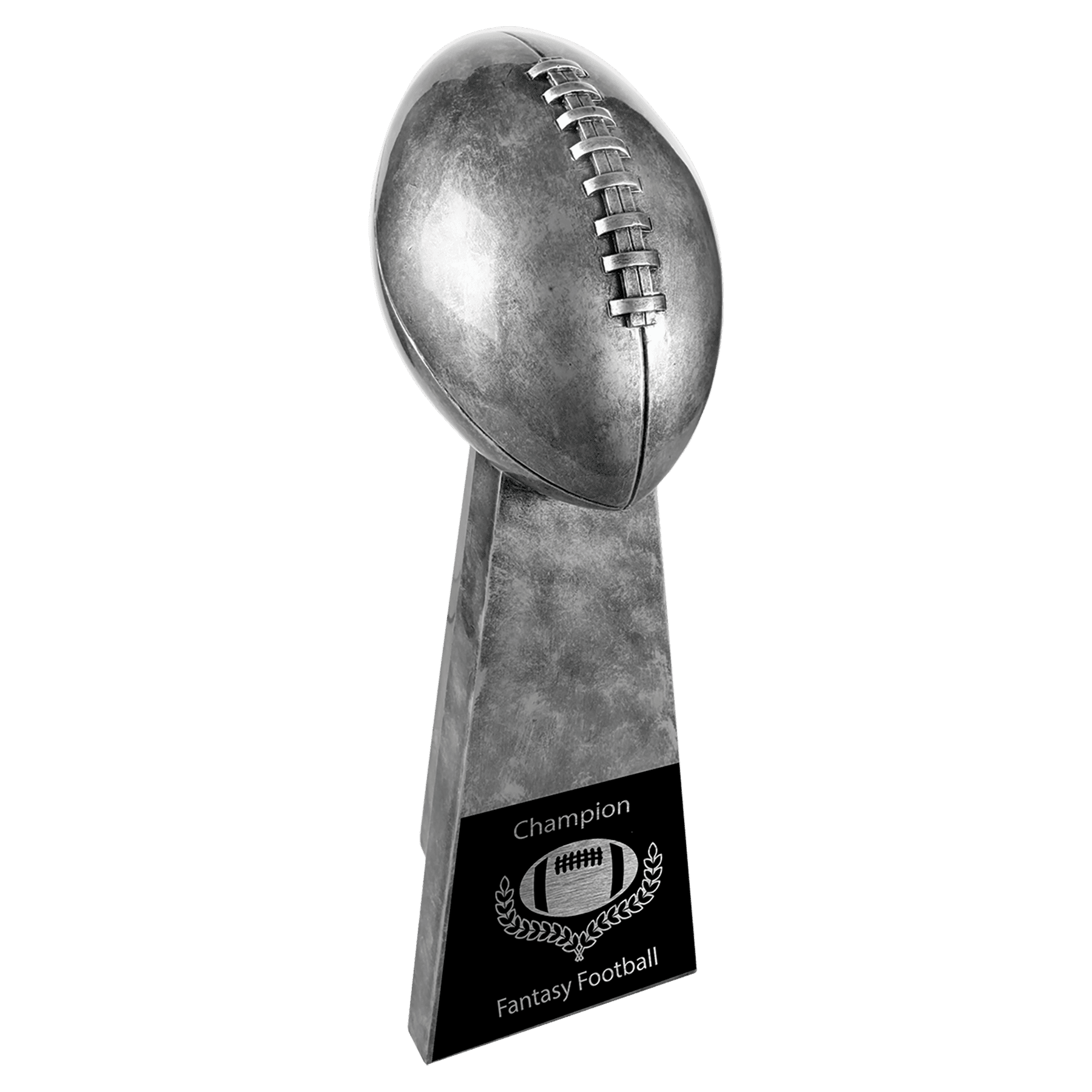 Antique Silver 10 1/4" Football Resin