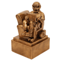6" Antique Gold Fantasy Football Man in Chair Resin