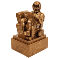 9" Antique Gold Fantasy Football Man in Chair Resin