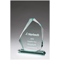 7 x 9 1/8" Iceberg Series Thick Jade Glass Award
