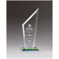 4 1/8" x 10 5/8" x 3/8" Thick Zenith Series Clear Glass with Prism-Effect Base