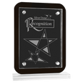 7 1/2" x 10" Black Floating Glass Standup Plaque