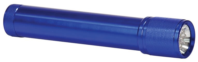 a 3/4" 7-LED Laserable Flashlight
