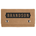 Light Brown Laserable Leatherette Card & Dice Set