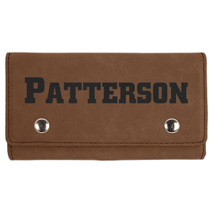 Dark Brown Laserable Leatherette Card & Dice Set