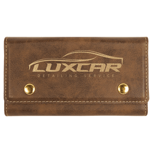 Rustic/Gold Laserable Leatherette Card & Dice Set