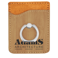 Bamboo Laserable Leatherette Phone Wallet with Ring