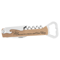 Light Brown Laserable Leatherette Wine Bottle Opener