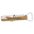 Bamboo Laserable Leatherette Wine Bottle Opener