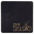 Black/Gold 8" x 8" Laserable Leatherette Phone Charging Mat