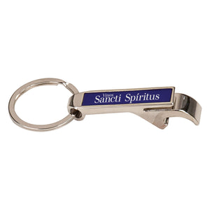Blue 2 1/2" Laserable Bottle Opener Keychain