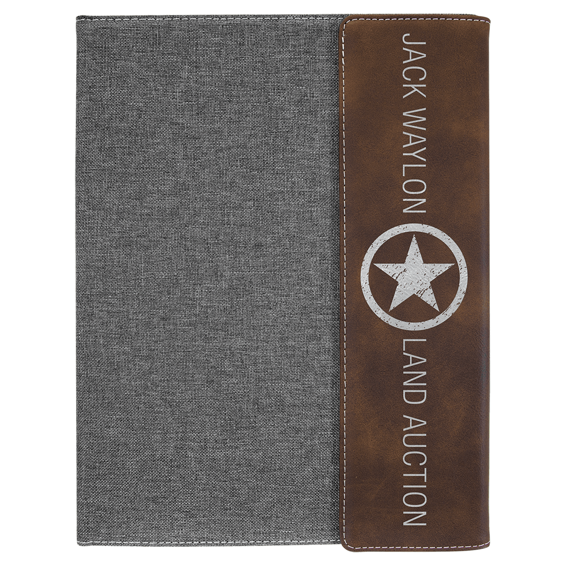 9 1/2"x12" Rustic/ Canvas Portfolio w/Notepad