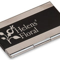 Black 3 3/4" x 2 1/2" Laserable Business Card Holder