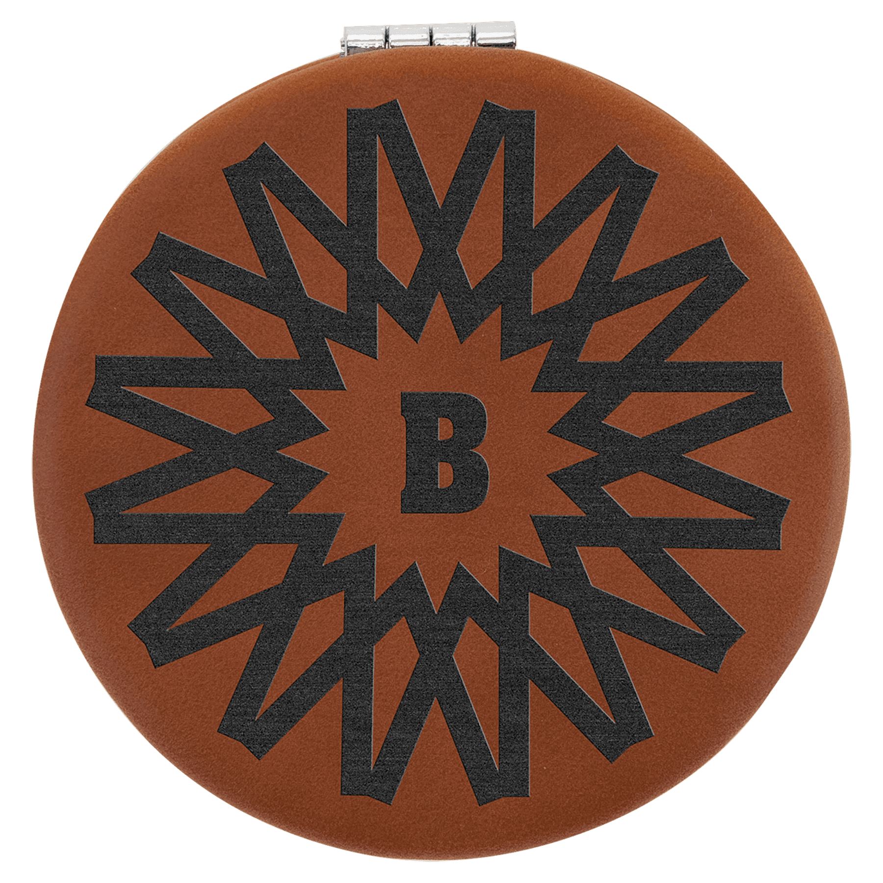 Rawhide 2 1/2" Laserable Leatherette Compact Mirror