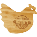13 1/2" x 10 7/8" Bamboo Hen Shaped Cutting Board