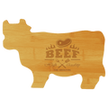 14 3/4" x 9 3/4" Bamboo Cow Shaped Cutting Board