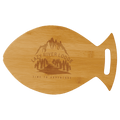 14" x 8 1/2" Bamboo Fish Shaped Cutting Board