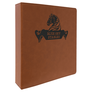 11" x 11 1/2" Rawhide Laserable Leatherette 3 Ring Binder with 2" Slant D Rings