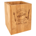 4 1/4" x 6" Bamboo Utensil Holder