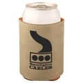 Light Brown 3 3/4" Laserable Leatherette Beverage Holder