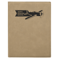 Light Brown 7" x 9" Laserable Leatherette Small Portfolio with Notepad