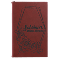 5 1/4" x 8 1/4" Rose Laserable Leatherette Sketch Book with Unlined Notepad