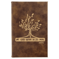 5 1/4" x 8 1/4" Rustic/ Laserable Leatherette Sketch Book with Unlined Notepad