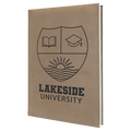 Light Brown 7" x 9 3/4" Laserable Leatherette Journal with Lined Notepad