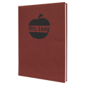 7" x 9 3/4" Rose Laserable Leatherette Journal with Lined Notepad