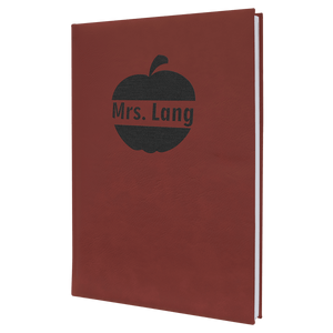 7" 7" x 9 3/4" Laserable Leatherette Journal with Lined Notepad