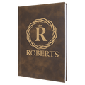 7" x 9 3/4" Rustic/ Laserable Leatherette Journal with Lined Notepad