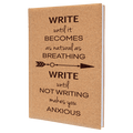 7" x 9 3/4" Cork Laserable Leatherette Journal with Lined Notepad