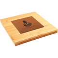 7 1/4" x 7 1/4" Bamboo Trivet with Recessed Area for 4 1/4" Tiles