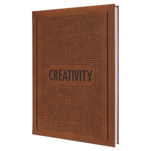 Rawhide 7" x 9 3/4" Laserable Leatherette Sketch Book with Unlined Notepad