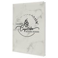 7" x 9 3/4" Marble Laserable Leatherette Sketch Book with Unlined Notepad