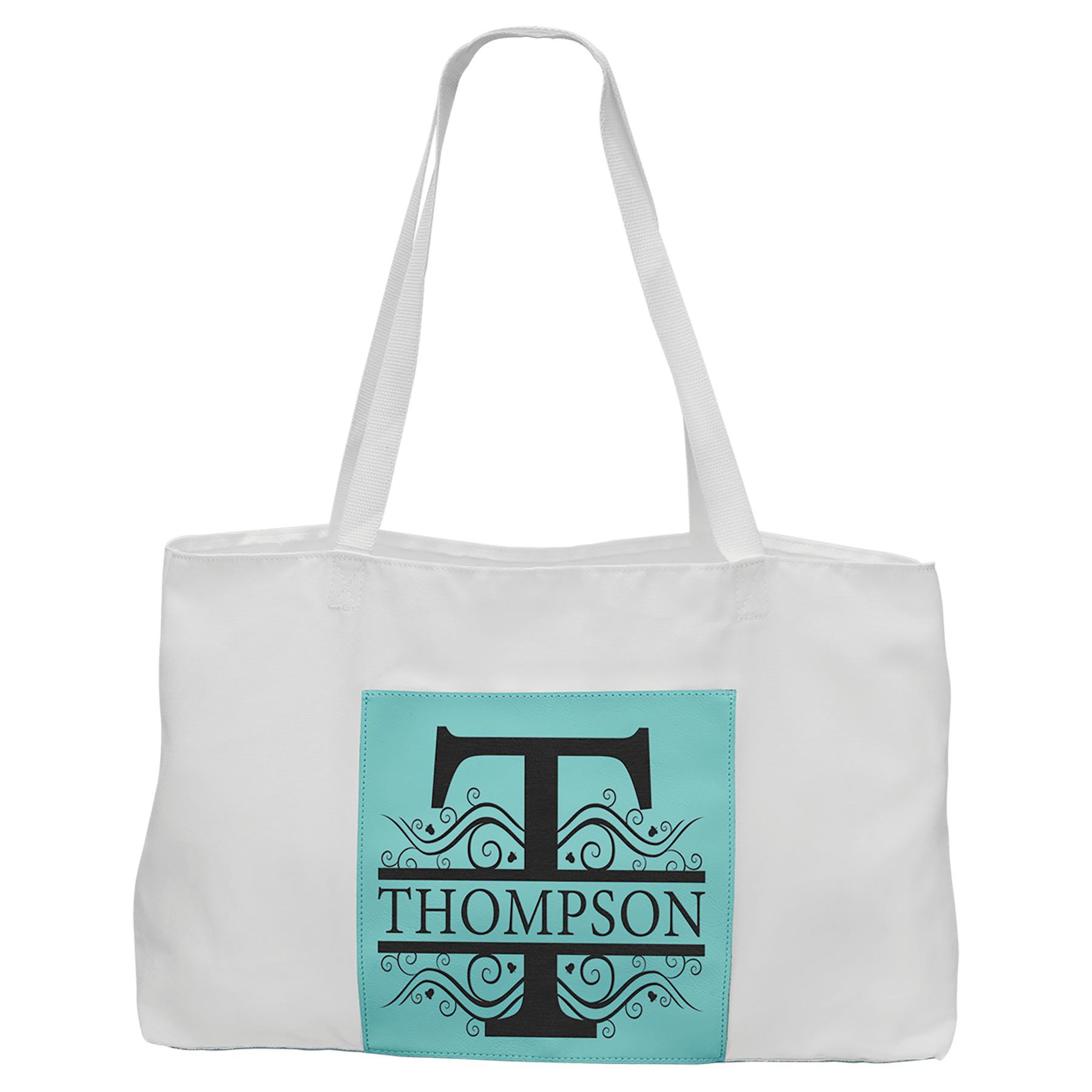 19" x 12" Bag with 5" Teal Laserable Leatherette Gusset