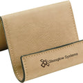 Light Brown 3 1/2" x 2 1/2" Laserable Leatherette Holder Easel