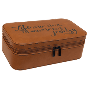 Rawhide 7 1/2" X 4 1/2" Laserable Leatherette Jewelry Box