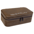 7 1/2" X 4 1/2" Rustic/ Laserable Leatherette Jewelry Box
