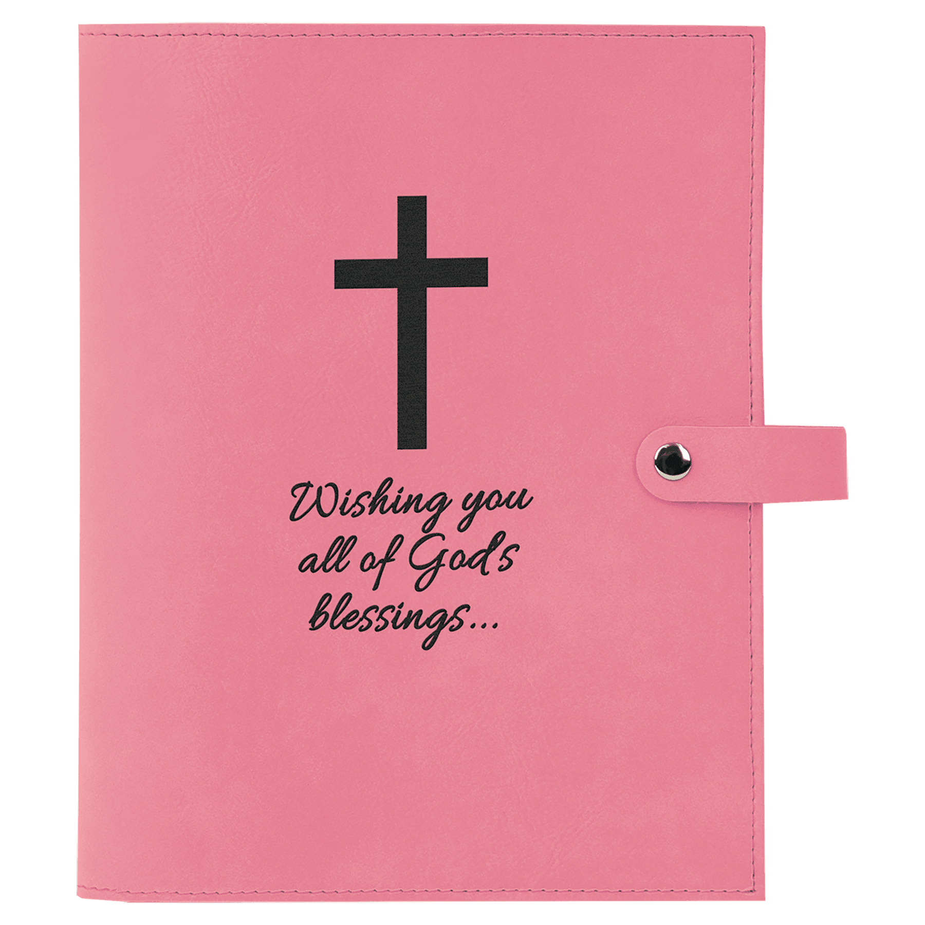 6 1/2" x 8 3/4" Leatherette Book/Bible Cover with Snap Closure