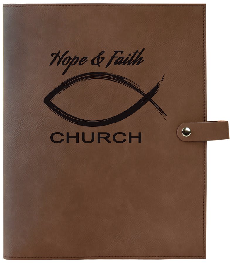 8 3/4" x 11" Leatherette Book/Bible Cover with Snap Closure